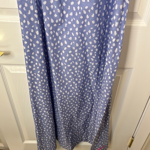 Simply Southern Blue and White Sleeveless Maxi Sundress With Pompoms XL NWOT - Picture 7 of 15